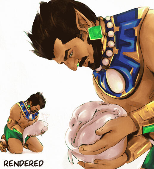 Rendered / Half body